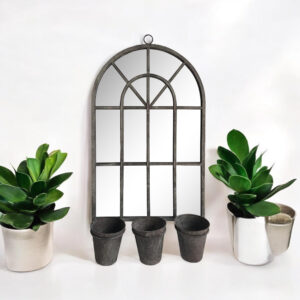 MSL 78cm Wall Mirror w/ Triple Planter