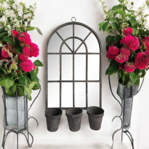 MSL 78cm Wall Mirror w/ Triple Planter