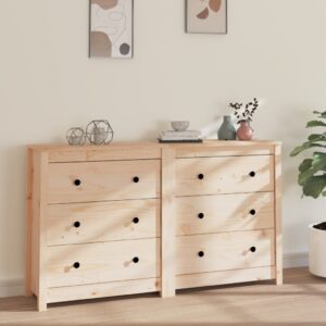 vidaXL Sideboard Solid Pine Wood