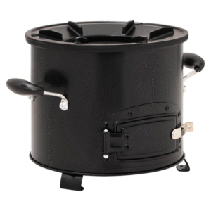 vidaXL Camping Wood Stove Black