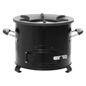 vidaXL Camping Wood Stove Black