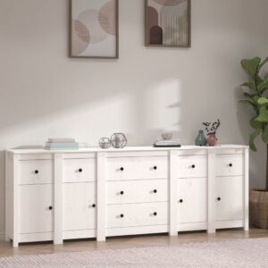 vidaXL Sideboard Solid Pine Wood