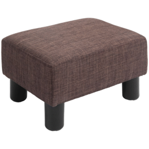 Homcom Chic Linen Fabric Footstool
