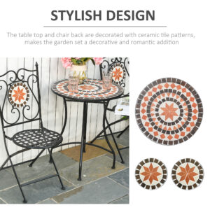 Outsunny Elegant 3pc Bistro Set