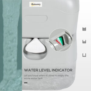 Outsunny Portable Toilet w/ Detachable Tank