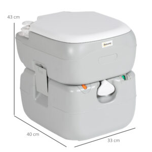 Outsunny Portable Toilet w/ Detachable Tank