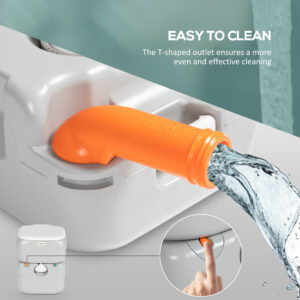 Outsunny Portable Toilet w/ Detachable Tank