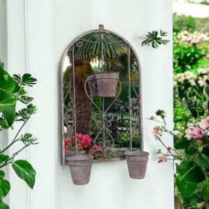 MSL 80cm Wall Mirror w/ Triple Planter