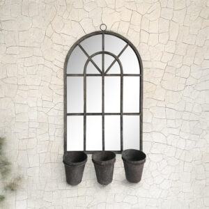 MSL 78cm Wall Mirror w/ Triple Planter