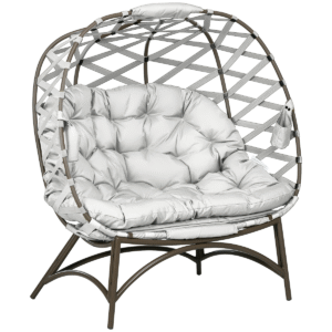 Outsunny 2 Seater Egg Chair w/ Cushion