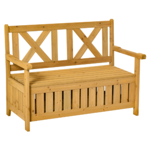 Outsunny 2-Seater Garden Storage Bench - Image 8 of 8