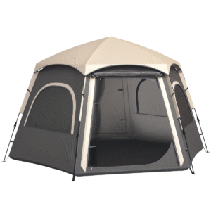 Outsunny 4 Person Dome Tent Easy Setup, Dark Grey - Image 1 of 1