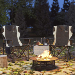 Outsunny 2 Padded Folding Picnic Chairs