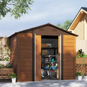 Outsunny 7.7×6.4ft Garden Shed w/ Sliding Door - Image 1 of 7
