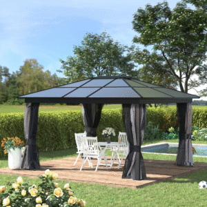 Outsunny 4×3.6m Aluminium Hardtop Gazebo - Image 1 of 8