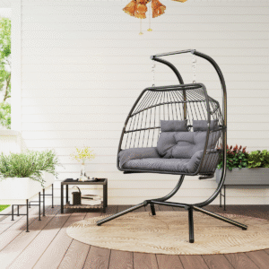 Outsunny Rattan Double Hanging Egg Chair - Image 1 of 7
