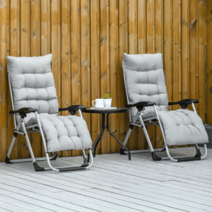Outsunny 2pc Reclining Zero Gravity Chairs - Image 1 of 8