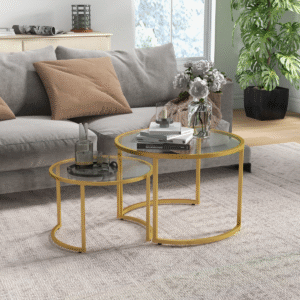Homcom Modern Coffee Table Set of 2 - Image 1 of 7