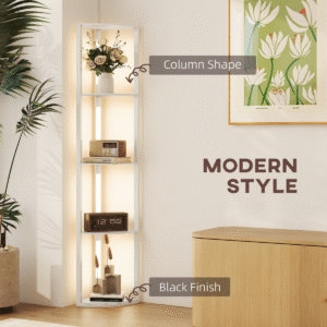 Homcom Corner Floor Lamp Warm White Homcom Corner Floor Lamp, Warm White - Image 2 of 7