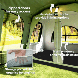 Outsunny 3-4 Man Tunnel Tent Waterproof - Image 4 of 7