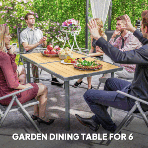 Outsunny Garden Table with 5cm Umbrella Hole - Image 4 of 7