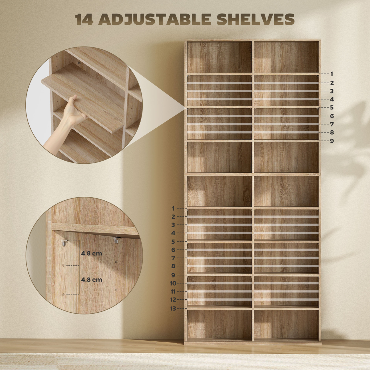 Homcom 640 CD Storage Unit 360 DVD – Image 4 of 7 Homcom 640 CD Storage Unit 360 DVD - Image 4 of 7