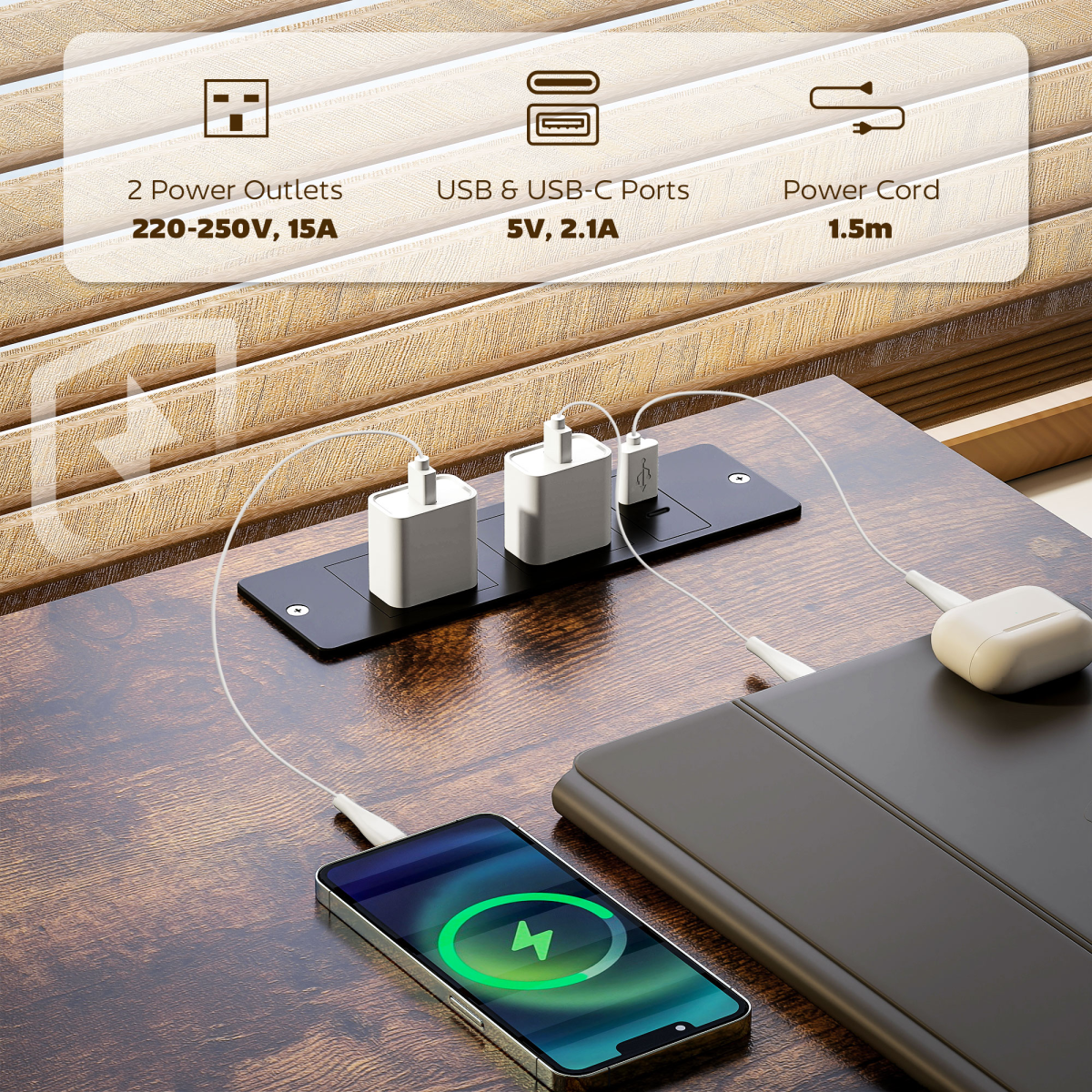 Homcom Computer Writing Desk w/ Shelves – Image 4 of 7 Homcom Computer Writing Desk w/ Shelves - Image 4 of 7
