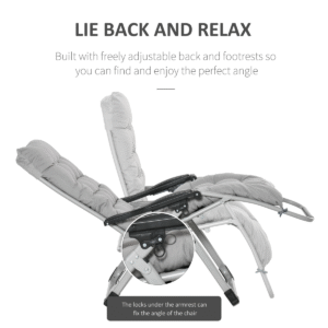 Outsunny 2pc Reclining Zero Gravity Chairs - Image 3 of 8