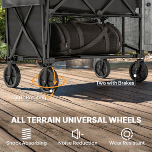 Outsunny Double Decker Folding Trolley Cart - Image 4 of 7