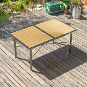 Outsunny Garden Table with 5cm Umbrella Hole - Image 5 of 7
