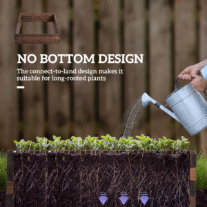 Outsunny Wooden Raised Garden Planter - Image 4 of 8