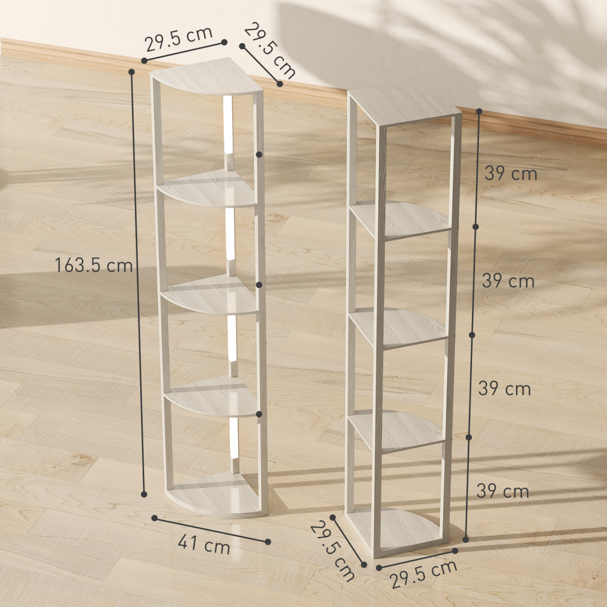 Homcom Corner Floor Lamp, Warm White – Image 4 of 7 Homcom Corner Floor Lamp, Warm White - Image 4 of 7