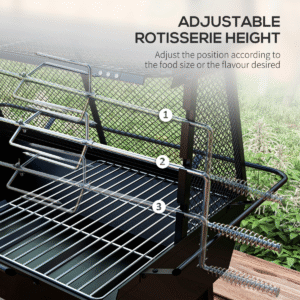 Outsunny 3-in-1 BBQ Rotisserie Grill - Image 4 of 8