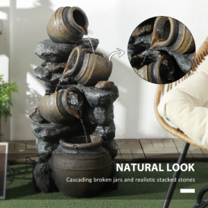 Outsunny Solar Water Feature w/ LED Lights - Image 4 of 8