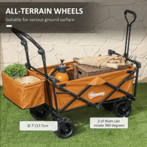 Outsunny Durable Folding Cart w/ Canopy - Image 5 of 8