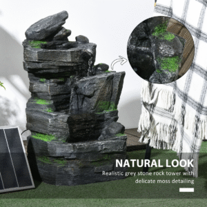 Outsunny Garden Fountain w/ LED Light - Image 5 of 7