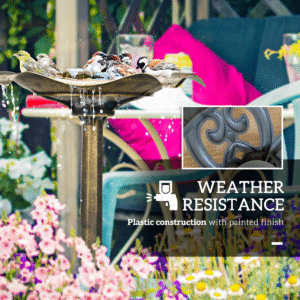 Outsunny Bird Bath With Lotus Leaf Basin Outsunny Bird Bath w/ Lotus Leaf Basin - Image 5 of 8