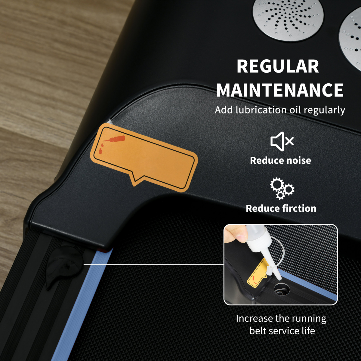 Homcom Foldable Walking Treadmill w/ LED Display – Image 6 of 7 Homcom Foldable Walking Treadmill w/ LED Display - Image 6 of 7