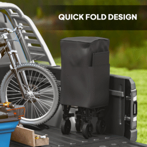 Outsunny Double Decker Folding Trolley Cart - Image 6 of 7