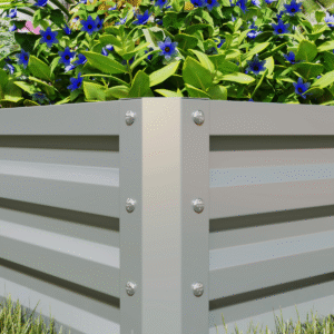 Outsunny 2 Raised Galvanised Planter Boxes - Image 6 of 8