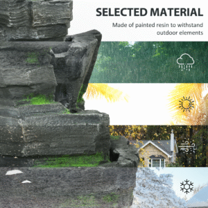 Outsunny Garden Fountain w/ LED Light - Image 6 of 7