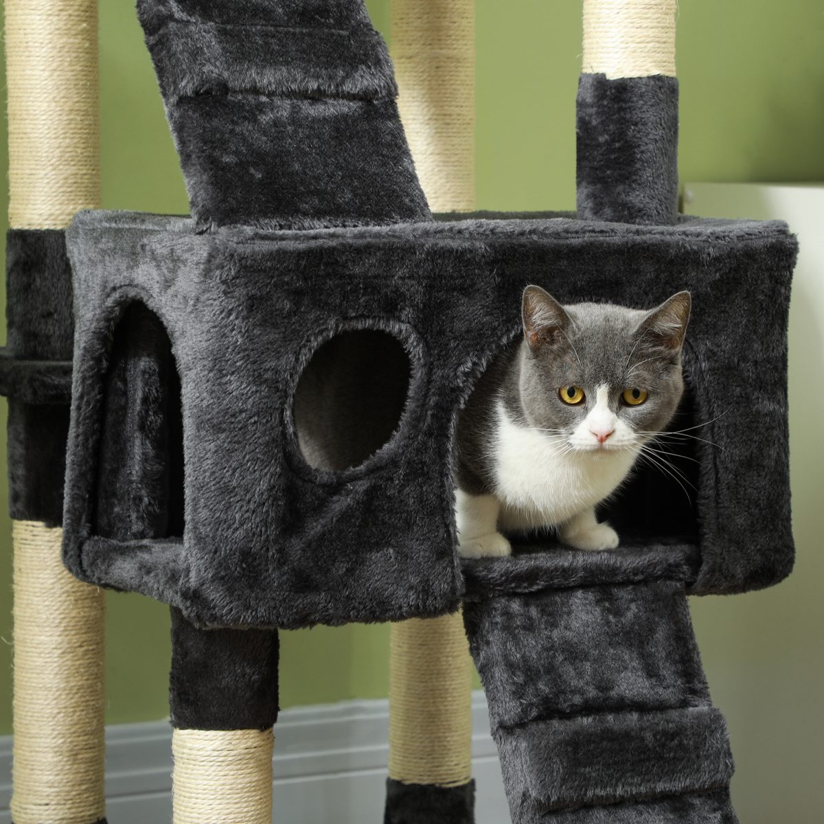 PawHut Cat Tree Activity Centre w/ Scratcher – Image 6 of 8 PawHut Cat Tree Activity Centre w/ Scratcher - Image 6 of 8