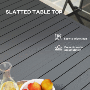 Outsunny Garden Table with Slatted Top - Image 6 of 7