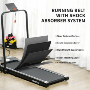 HOMCOM Foldable Walking Treadmill With LED Display Homcom Foldable Walking Treadmill w/ LED Display - Image 7 of 7