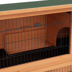 PawHut Wooden Rabbit Hutch for 1-2 Rabbits PawHut Wooden Rabbit Hutch for 1-2 Rabbits - Image 6 of 8