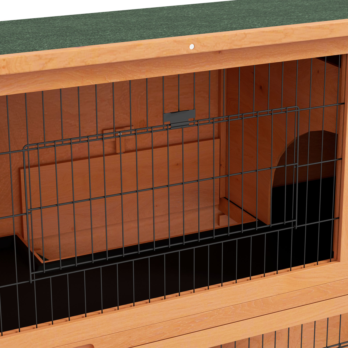 PawHut Wooden Rabbit Hutch for 1-2 Rabbits – Image 6 of 8 PawHut Wooden Rabbit Hutch for 1-2 Rabbits - Image 6 of 8