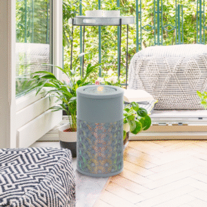 Outsunny Outdoor Waterfall Fountain Light Grey - Image 1 of 7