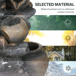 Outsunny Solar Water Feature w/ LED Lights - Image 6 of 8