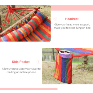 Outsunny Cotton Hammock Swing Chair - Image 7 of 8