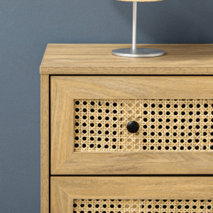 Homcom Rattan Chest of Drawers Wood Effect - Image 7 of 8
